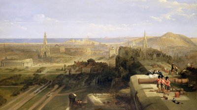 Edinburgh vom Schloss aus, 1847 von David Roberts